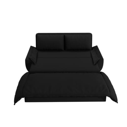 Modern Queen 3-in-1 Convertible Sleeper Couch Bed Velvet Daybed