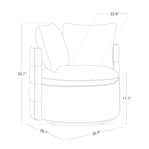 Modern Swivel Storage Chair for Living Room and Bedroom