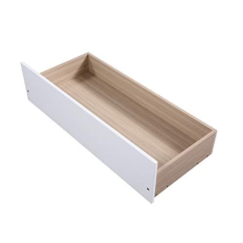 White Wood Storage Bed Frame with Drawers for Kids & Adults
