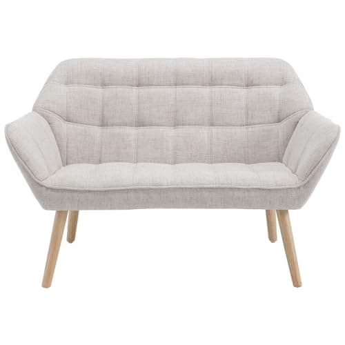 Guyou White Sherpa Wingback Loveseat for Small Spaces