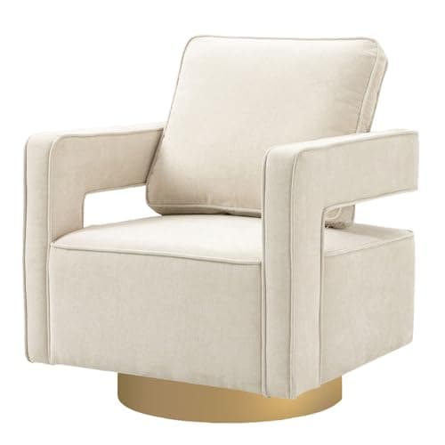 ODUWA Modern Round Boucle Swivel Chair Set of 2, Black Base, Living Room Nursery Comfortable