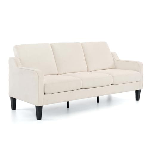 VINGLI Mid Century Modern Light Grey Loveseat Sofa for Small Spaces