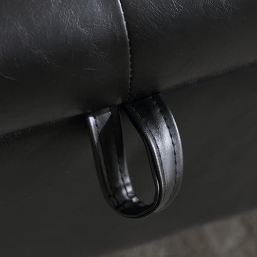 Black Velvet Tufted Storage Bench with Arms for Bed and Living Room