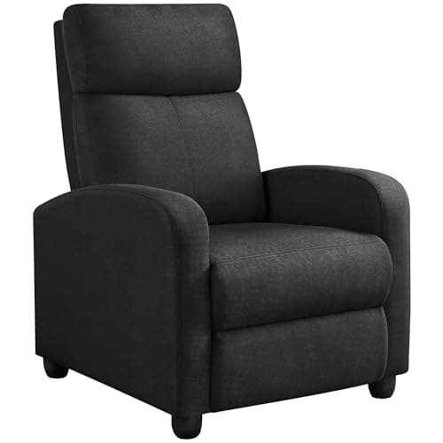 Modern Black Fabric Recliner Chair for Living Room
