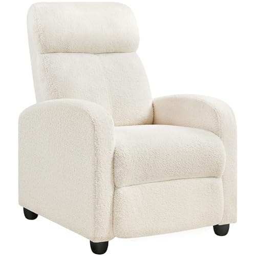 Modern Black Fabric Recliner Chair for Living Room