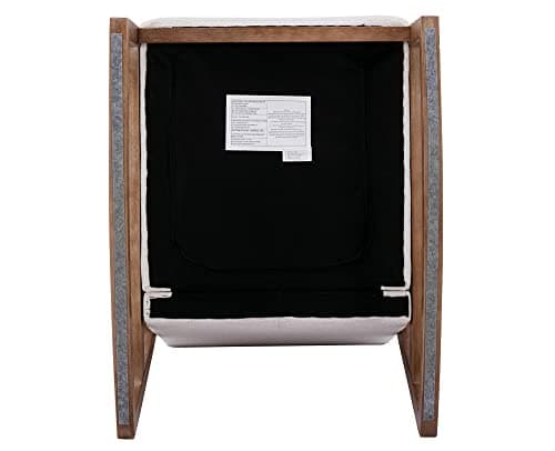 VESCASA Beige Linen Tufted Mid-Century Rocking Chair, Light Walnut Frame, Living Room Nursery Bed RocChair