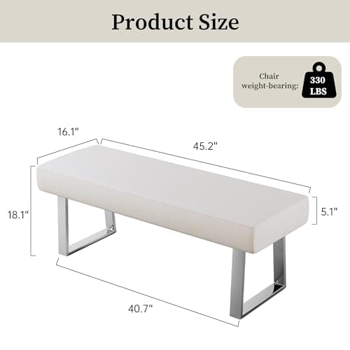 Indoor Corner Upholstered Bench with Metal Legs for Entryway and Living Room