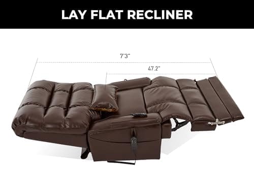 Irene House Big Tall Man Power Recliner, Extra Large Heat Massage 9205L