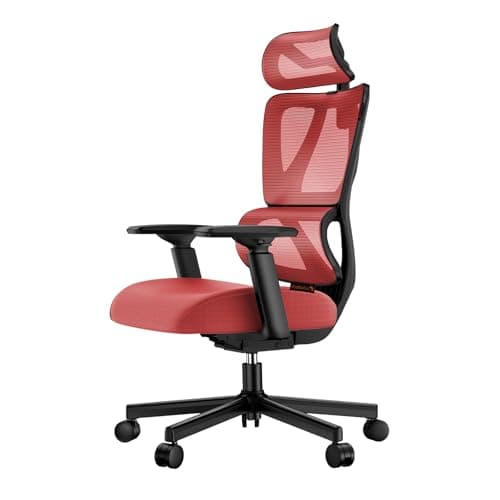 ProtoArc Ergonomic Office Chair EC100: Thick Cushion, Adaptive Lumbar Support, Mesh Design for Big and Tall Users, Grey