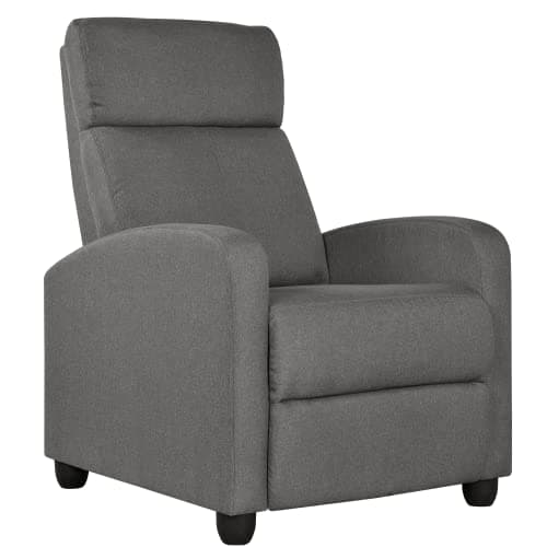 Modern Black Fabric Recliner Chair for Living Room