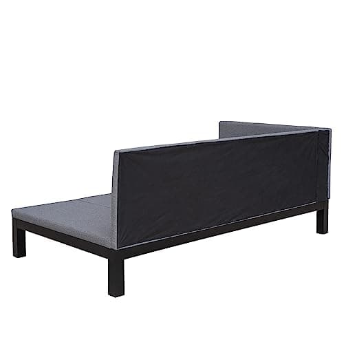 Merax Gray Daybed Sofa Bed Frame with Linen Cover Mattress Futon - Twin Size
