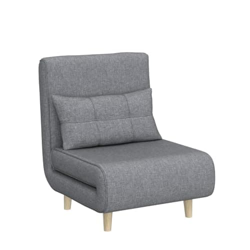 Aiho Dark Grey 3-in-1 Sleeper Chair Bed, Convertible Sofa