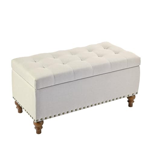 Christopher Knight Home Naja Ottoman Storage Bench, Rectangular Upholstered Bench with Storage