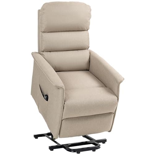 HOMCOM Gray Fabric Power Lift Recliner for Elderly & Adults