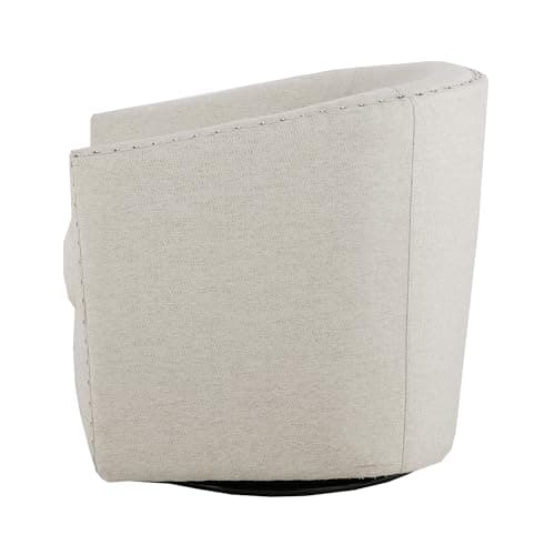 Madison Park Tyler Curved Back Swivel Accent Chair, 7-Inch Cushion, Neutral Tone