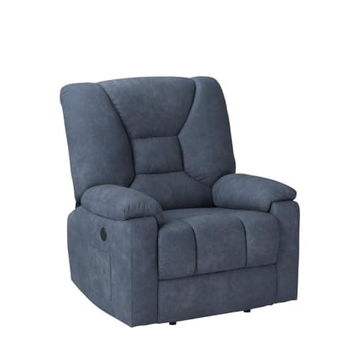 Midnight Blue Power Lift Recliner with Massage and Heat for Seniors