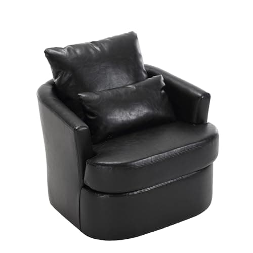 Ergonomic Black PU 360 Degree Swivel Chair