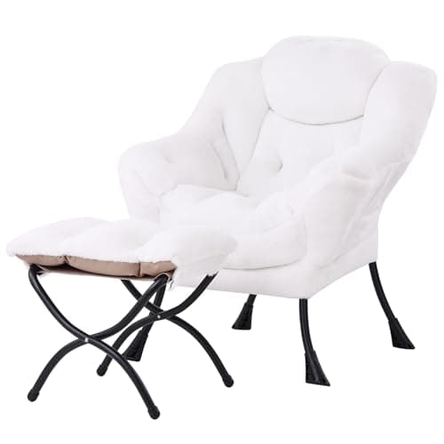 Lazy Chair with Ottoman, Modern Large Accent Lounge