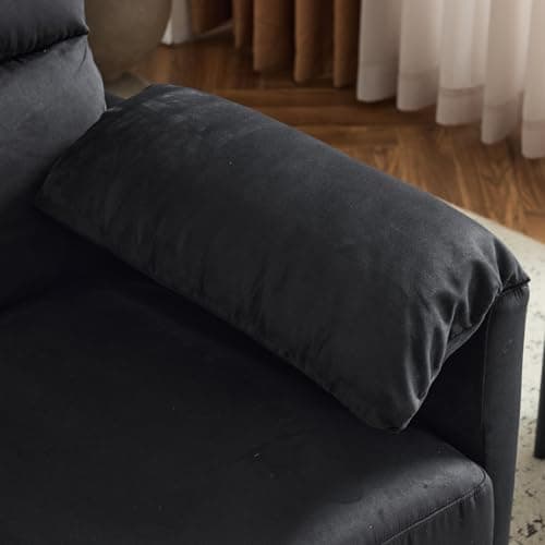 Karl Home Mini Loveseat Sofa, Black, Comfortable Living Room Seating