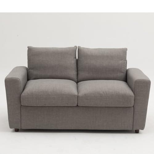 Panana Modern 2 Seater Love Seat Sofa with Storage, Light Gray Linen