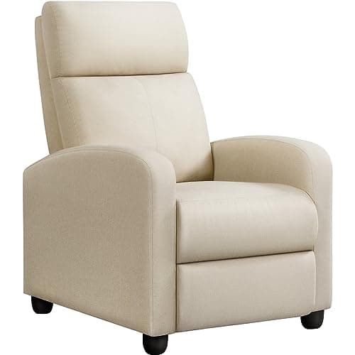 Modern Black Fabric Recliner Chair for Living Room