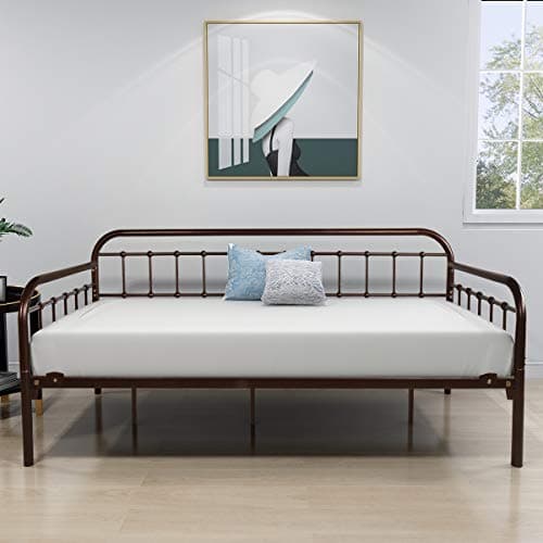 HOMERECOMMEND Heavy Duty Metal Day Bed Frame with Mattress Support