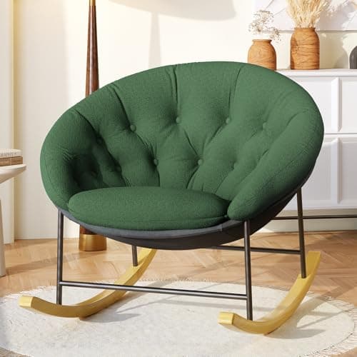 Modern, Oversized Rocking Chairs for Adults in Bedroom, Living Room, Apartment, or Patio