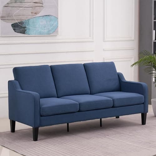 VINGLI Mid Century Modern Light Grey Loveseat Sofa for Small Spaces