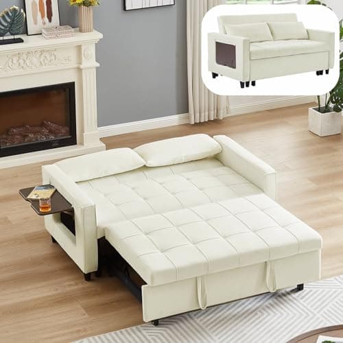 Convertible Sleeper Sofa Bed - No.1-Black