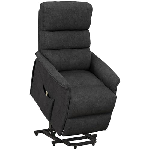 HOMCOM Gray Fabric Power Lift Recliner for Elderly & Adults