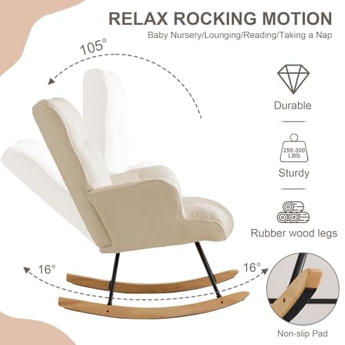 Teddy Upholstered Nursery Rocking Chair