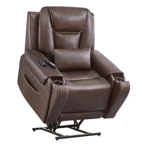 CHITA Electric Massage Lift Recliner Chair with Heat, Large Leather Sofa