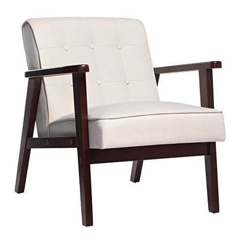 SONGMICS Mid-Century Modern 2 Seater Loveseat Sofa, Sand Beige, 51.2-Inch Wide Seat