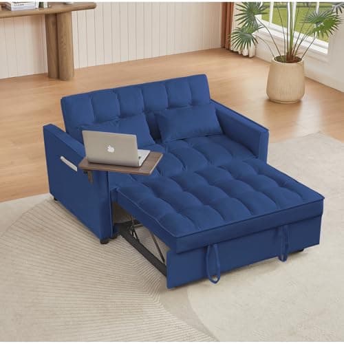 65'' 3-in-1 Folding Convertible Sofa Bed, Grey