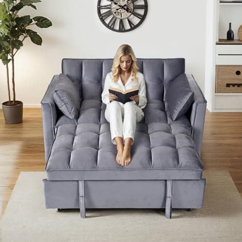 FLEXISPOT XCT4 3-in-1 Convertible Sofa Bed, Gray
