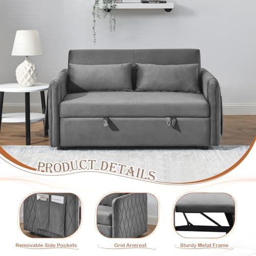 Convertible Sleeper Sofa Couch with Pull Out Bed