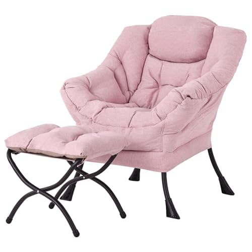 Lazy Chair with Ottoman, Modern Large Accent Lounge