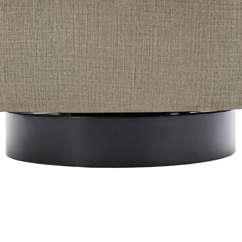 360° Swivel Barrel Accent Chair for Home Office (Flax Brown)