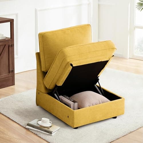TEKAMON 45" Oversized Accent Chair with Storage & Wide Armrests
