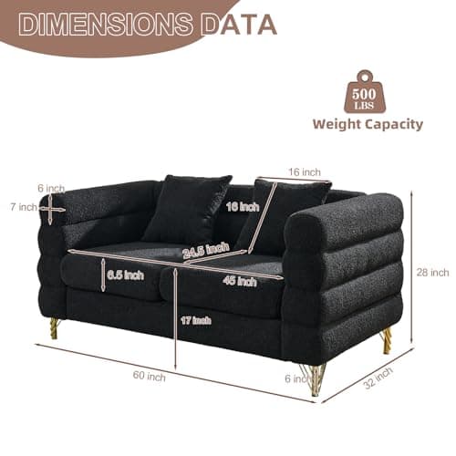 Oversized 2-Seater Sofa for Living Room, Bedroom, Office, and Apartment