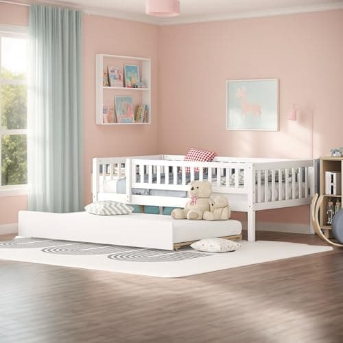 LifeSky Beige Velvet Tufted Twin Day Bed Frame