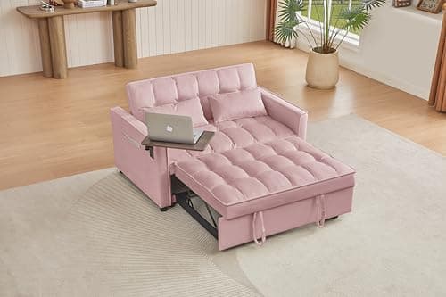 65'' 3-in-1 Folding Convertible Sofa Bed, Grey