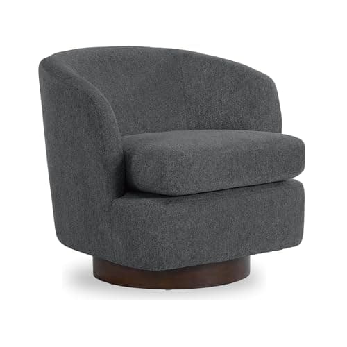 Modern Wood Base Swivel Chair for Reading and Living Room, 1 PCS