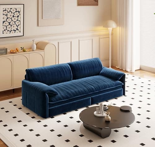 Eafurn Queen Size 3-in-1 Pull Out Sofa Bed with Storage Velvet Couch