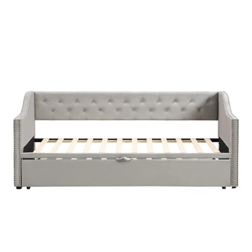 Twin Size Pop-Up Daybed with Extendable Frame (Gray)