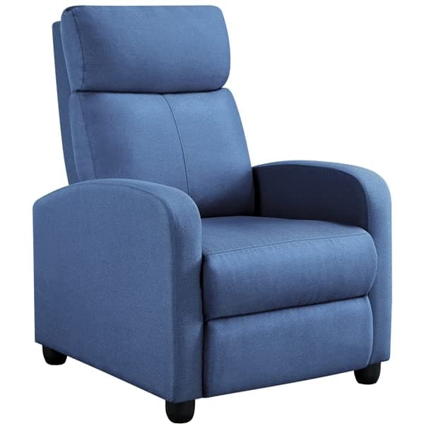 Modern Black Fabric Recliner Chair for Living Room