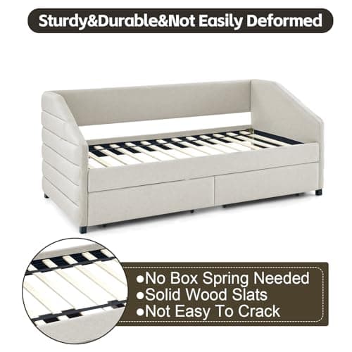 Twin Size Daybed with Storage and Pull-Out Drawers