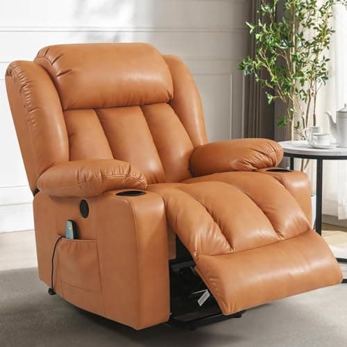 PARKOL Power Lift Recliner Chair with Massage & Heat (Brown)