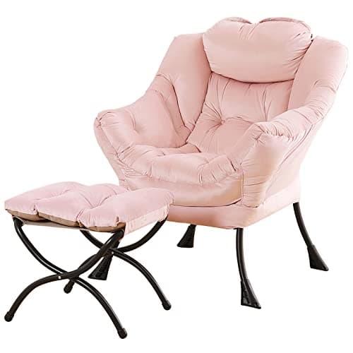 Lazy Chair with Ottoman, Modern Large Accent Lounge