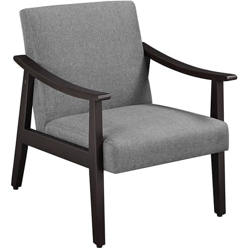 Yaheetech Dark Gray Mid-Century Modern Living Room Accent Chair with High Back